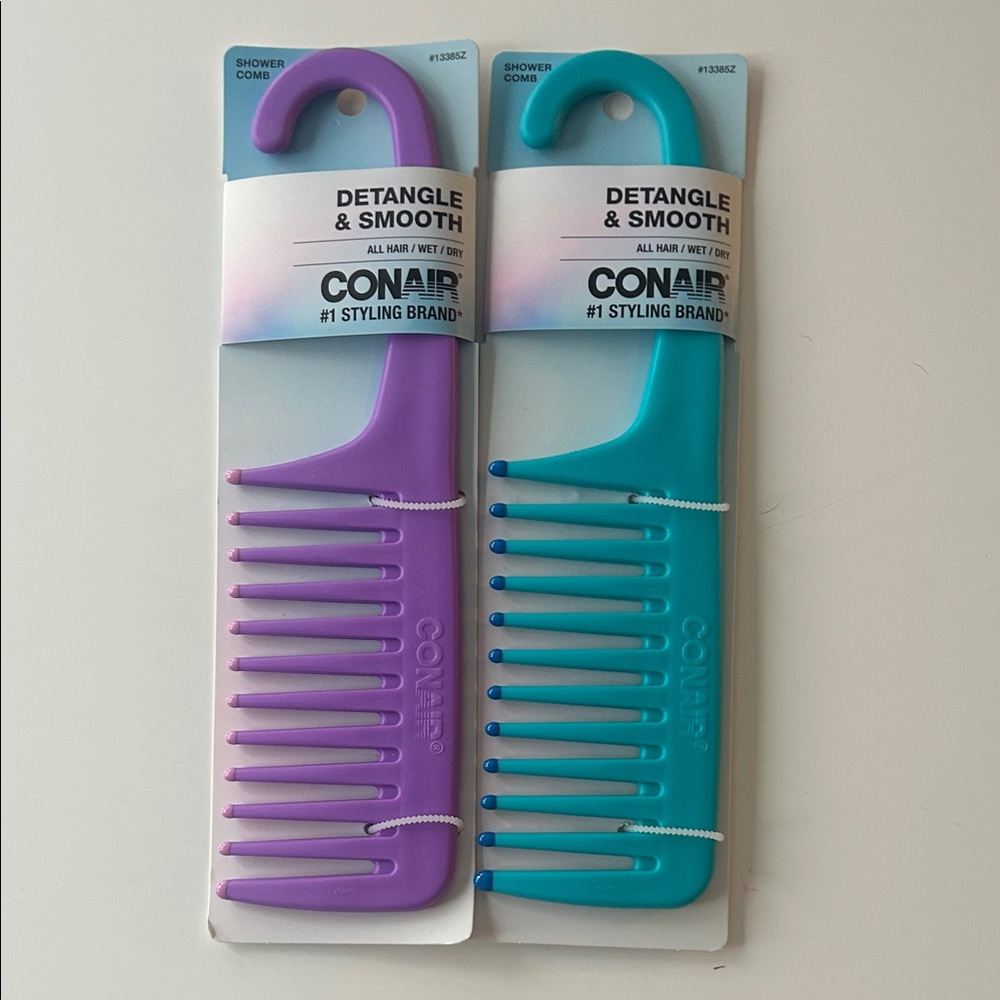 Conair Detangle & Smooth Shower Comb - Purple & Teal